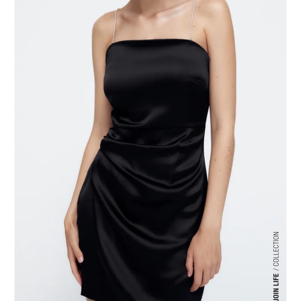 Zara Satin Rhinestone Dress